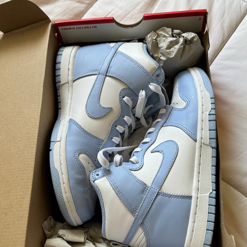 Nike Dunk High in White and Aluminum